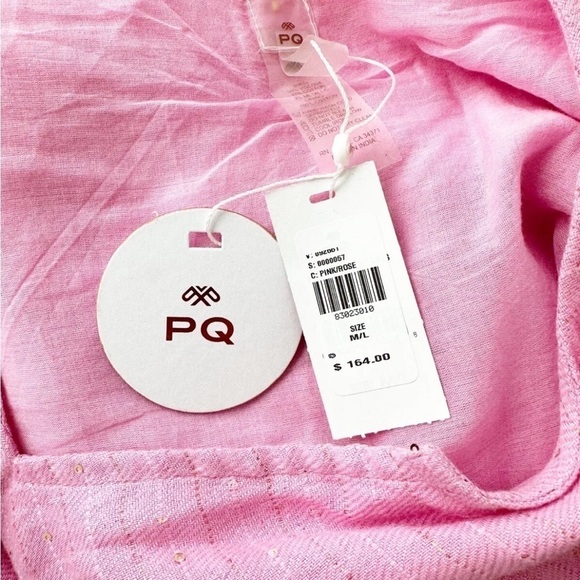 NWT PQ Swim Beach Maxi Dress Women XS,S Colorblock Flowy Linen Resort Pilyq Swim - Picture 3 of 12